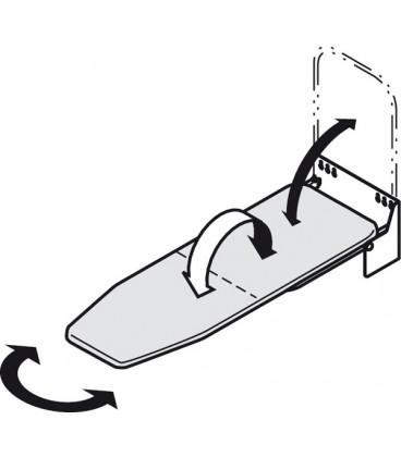 568.66.723 Ironing Board wall mounting Ironfix with aluminium cover