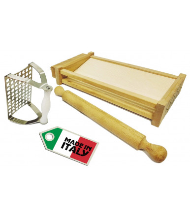 Kit Utensil für Frikadellen + Gitarre für Spaghetti + Nudelholz Handwerk Abruzzen