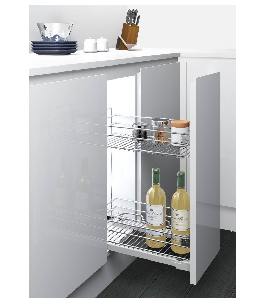 Removable two-tier basket and bottle holder - Inoxa 2102S