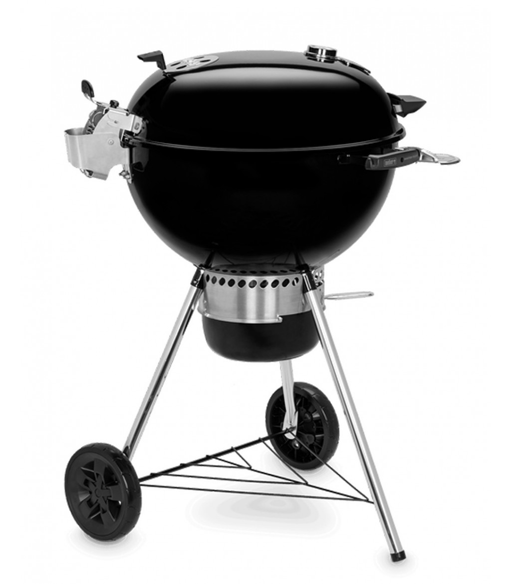 T room Verbinding Coal-burning barbecue Weber Master-Touch GBS Premium E-5775 Ø 57 cm Black  with smoker
