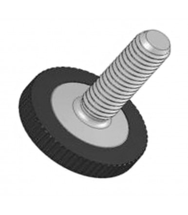 Mauri Pieds réglables en fer, galvanisés, 12 pièces, base Ø 21 mm avec vis M6x25 mm