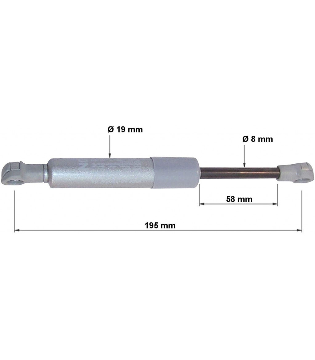 Grey Gas spring damper Stabilus Lift-O-Mat 212 mm Kessebohmer