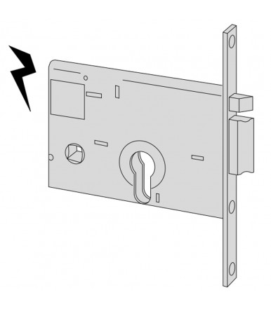 Resbalón para puerta pendular, sin caja de cerradura, para puertas  pendulares, Startec