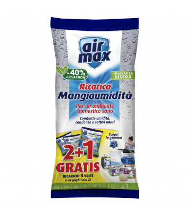 Recharge Air MAx ® sels absorbants 1,35 kg neutre pour kit d'absorption d'humidité ambiante