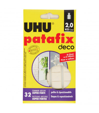 UHU Patafix Deco 32 almohadillas adhesivas súper fuertes