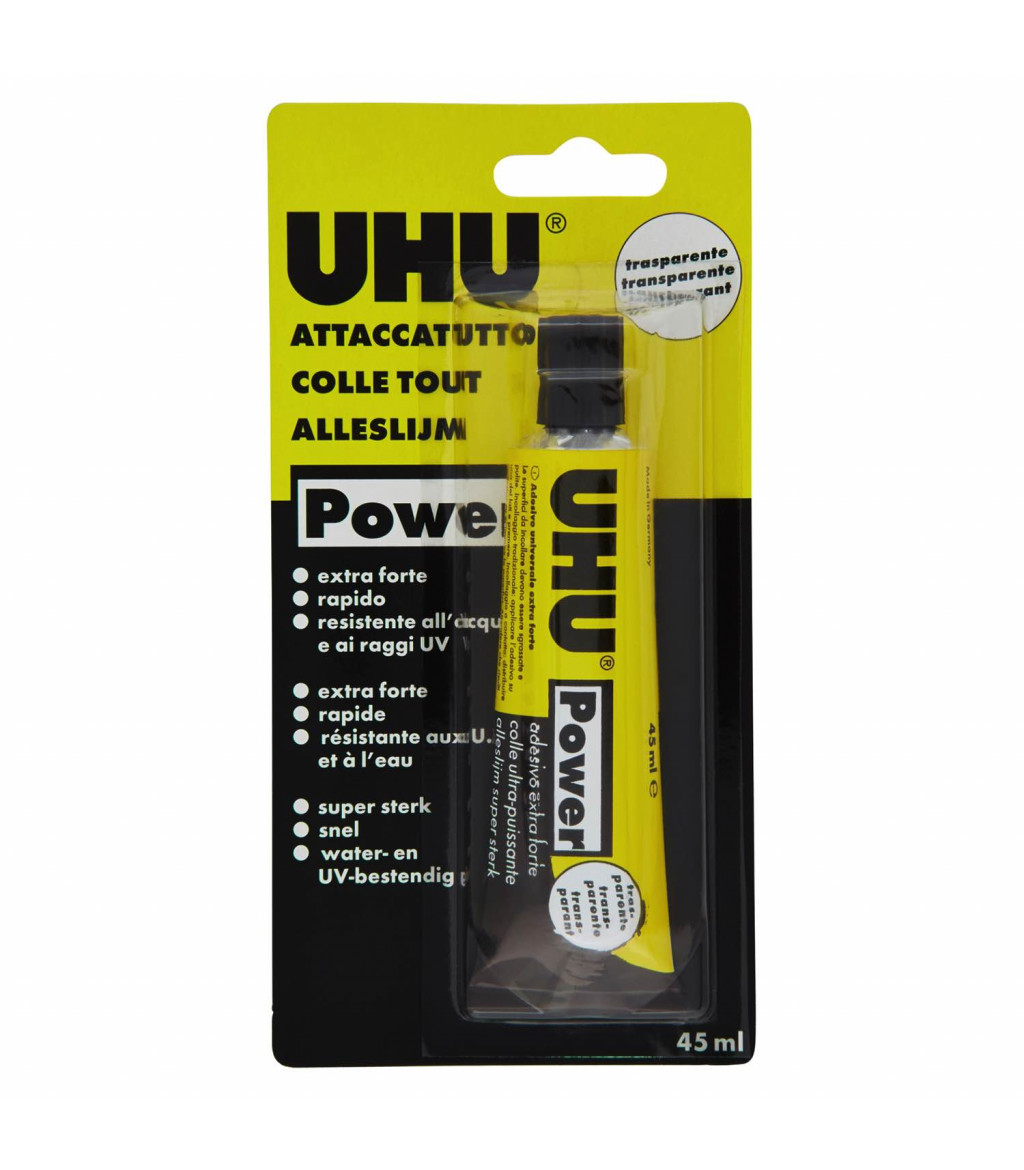 UHU Power extra starker Aufsatz Polyurethan transparenter Blister 45ml