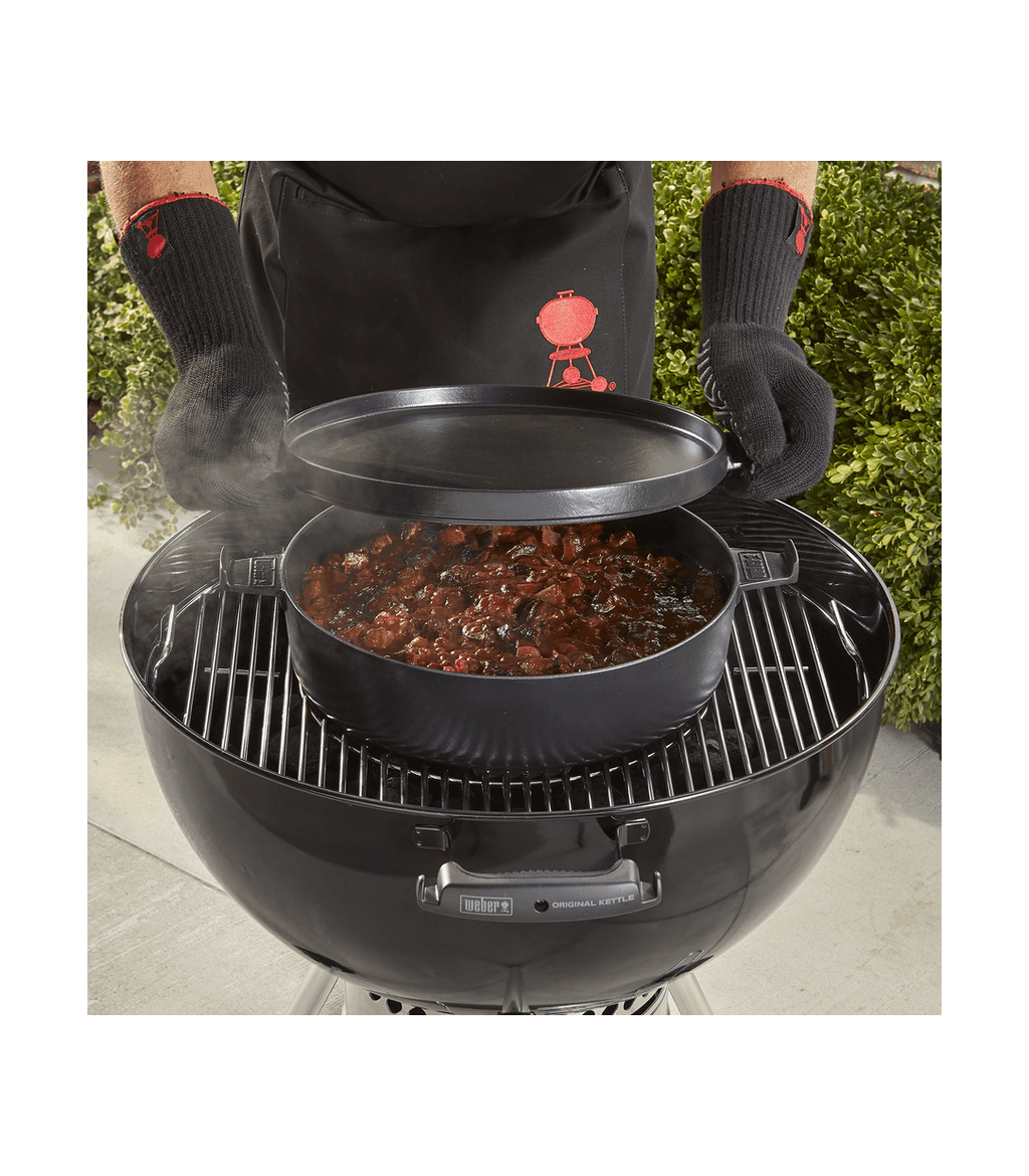 Koning Lear Pech hangen Weber Cocote 2 in 1, cast iron gourmet bbq system 8857 with flat lid for  griddle