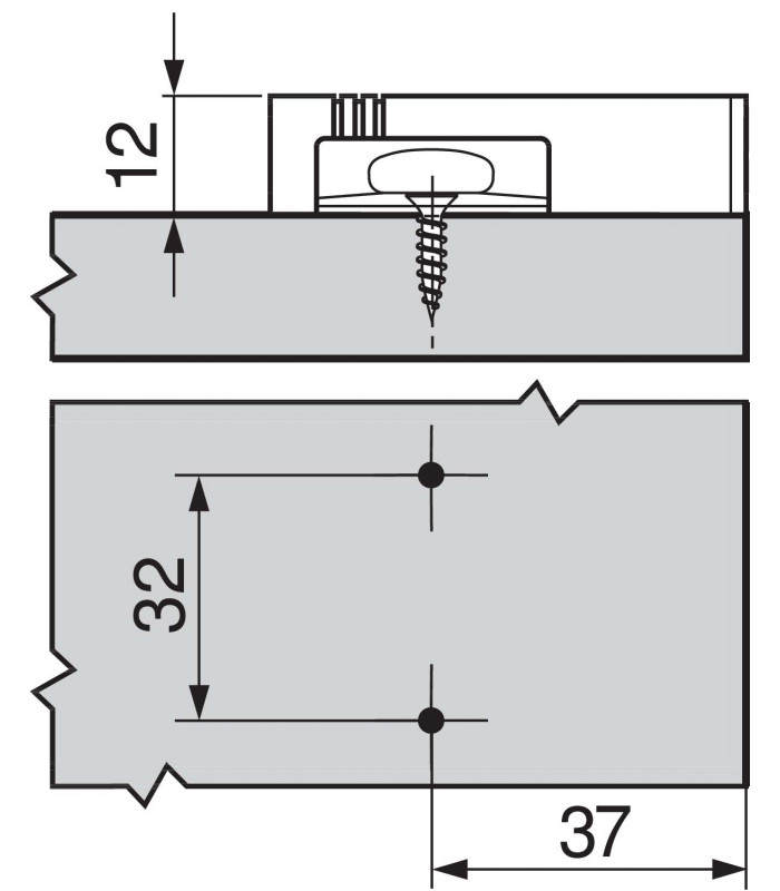 Ensemble Piston remplacement soft BLUMOTION + Plaque de support Blum