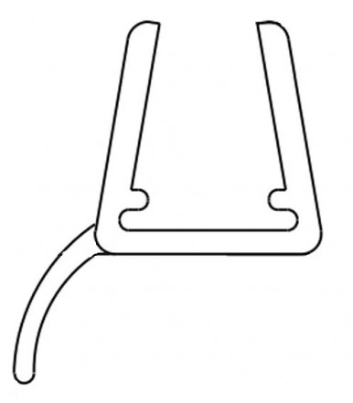 Anschlagdichtungen für Duschkabine, Glasstärke 6-8 mm, Länge 2200 mm 8PT8-20