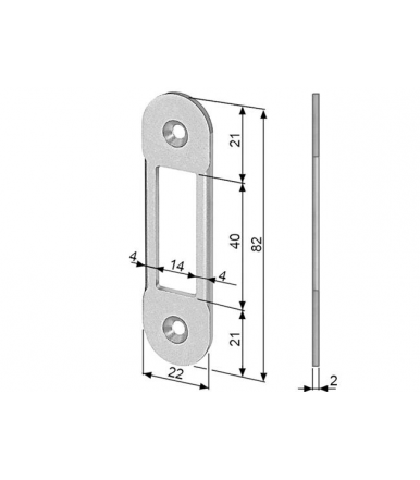 Easy-Matic Armature plate for swing door for Mediana Evolution AGB lock