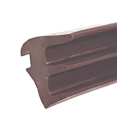 UP glazing bead gasket, Brown color for 6 mm thickness in PVC per meter