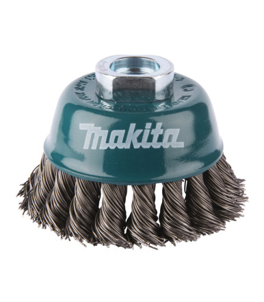 Brosse boisseau D-24131 métallique Ø 75 mm avec fil d'acier torsadé Makita